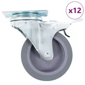 Vidaxl vidaXL 12 vrtljivih kolesc, 75 mm
