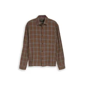 TOM TAILOR DENIM Srajca rjava/temno rjava/bela