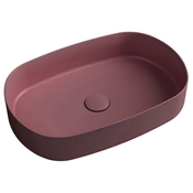 ISVEA INFINITY OVAL namizno keramično umivalnik, 55x36cm, bordo rdeča