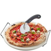 GEFU 14420 DARIOSO kamen za pizzu sa postoljem + rezac pizze , okrugli