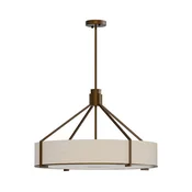 Open Design OR85679 - Luster na šipci DORETTO 6xE27/15W/230V O 70 cm smeda/bež