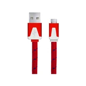 shumee EB176R esperanza micro USB 2.0 kabel A-B M/M 1,0 m ploščat pleten rdeč