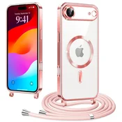 Overboard Ovitek za iPhone Air, Electro MagSafe, roza + vrvica za vtičnico