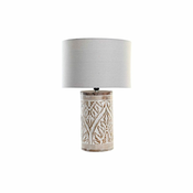 Stolna svjetiljka DKD Home Decor Prirodno Bež Pamuk Bijela Drvo Manga 50 W (18 x 18 x 30 cm)