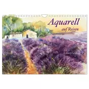 Aquarell auf Reisen - mit Eckard Funck (Wandkalender 2026 DIN A4 quer), CALVENDO Monatskalender