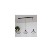 Viseči lestenec na kablu SOLANO 3xE27/15W/230V črna/sijajni krom