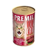 Premil Vlažna hrana za odrasle macke, govedina, paket konzervi 24x415g