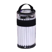 INF Cylindrical Transparent Pencil Case - Stand-Up Pen Holder Pouch Black, (5000078761)