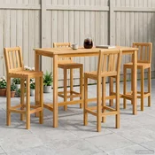 Vanjski bar set 5 pcs Prirodna Cvrsto teak drvo