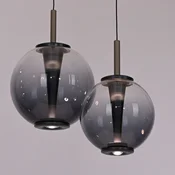 LED-visoka svetilka PURE E-Infinity, siva/dimno siva, O 50 cm, CCT - Dnevna soba/jedilnica - siva, dimno siva - Steklo