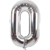 shumee Folija balon za rojstnodnevno zabavo številka 0 velik okras 40 cm zabava L