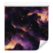 Fototapeta Watercolor Galaxy črna, sliva in indigo 50x1000 cm