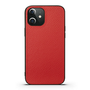 Tvrda TPU maska Noble Gentry za iPhone 12 Mini od prave kože - crvena
