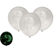 Napihljiv balon 30 cm - set 6 kom, ki se sveti v temi