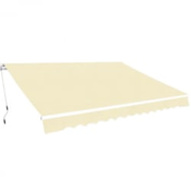 vidaXL Ročno zložljiva tenda 600 cm krem