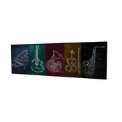 Wallity Slika muzickih instrumenata 30x80 cm šarena