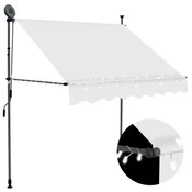 Vidaxl Ročno zložljiva tenda z LED lučkami 100 cm krem