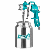 TOTAL Pištolj za farbanje, donja metalna posuda, dizna 1.5mm, 1L posuda