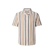 INDICODE JEANS Srajca Kilauea kamela / ecru / črna