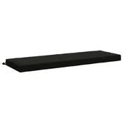 Vidaxl Blazina za klop SOEST 100% poliester Črna 150 x 50 x 8 cm
