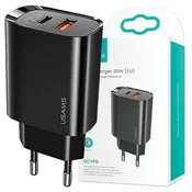 *Usams polnilec za telefon 1xU SB-C+1xUSB T35 20W PD3.