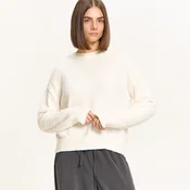 Cropp - Glatki džemper - white