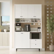 Hanah Home Komoda RE7-W, 120x205x35.5 cm, Prljavo bela
