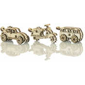 Wooden city 3D Puzzle Mini Set Widgets: Zgodovinska vozila 35 kosov