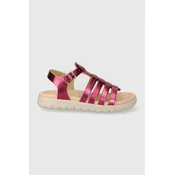 Geox Otroški usnjeni sandali SANDAL SOLEIMA