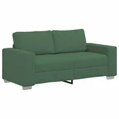 Vidaxl Dvosed temno zelen 180x77x82 cm žametno blago