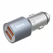 HAMA Auto punjac Qualcomm Quick Charge 3.0 2xUSB (Srebrna) - 00173654