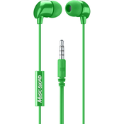 Slušalice s mikrofonom Cellularline - Music Sound 3.5 mm, zelene