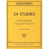GRIGORIEV:24 STUDIES FOR BASS TROMBONE OR TROMBONE WITH F ATTACHMENT