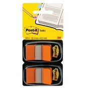 Zaznamki Post-it Index široki 25,4 x 43,2 oranžni 2 kosa