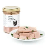 Fileti rumenoplavutega tuna v lastnem soku –? visoka vsebnost omega-3-maščobnih kislin, brez dodanih olj, iz trajnostnega ribolova