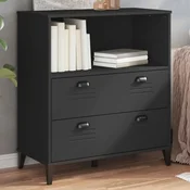 Regal za knjige VIKEN crni 80 x 40 x 90 cm konstruirano drvo