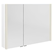 SAPHO Elegantna ALIX kopalniška omarica z LED svetilko, 96x70cm, bela