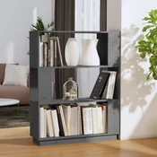 Ormaric za knjige / pregrada sivi 80x25x101 cm od borovine