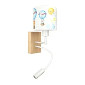 Brilagi - LED fleksibilna lampa BOBO WOOD 1xE27/25W/230V + LED/3W hrast/bela/životinjice