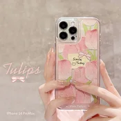 Yingkaida Maska za mobilni telefon iPhone 14 Pro Max, Roze