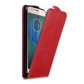 Cadorabo Cadorabo Ohišje, združljivo z Motorola MOTO G5S PLUS v rdeče jabolko - Zaščitni ovitek v obliki flipa z magnetnim zapiranjem, (20564318)