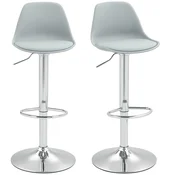 Homestar Set barskih stolov 2 kosa 38x42x82-104 cm siva