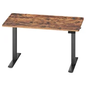 Songmics Višina nastavljiva pisalna miza 120x60x72-120 cm rjava