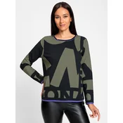 heine Majica oliva/lila/črna
