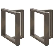 Noge za klub stolic T-oblika 2 kom Crne 50x25x(42-43) cm Celik