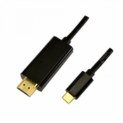 VALUE 11.99.5841 prilagodnik za video kabel 2 m HDMI Tip A (Standard) USB Tip-C Crno