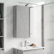 vidaXL Kopalniška ogledalna omara Siva Sonoma 50 x 14,5 x 70 cm