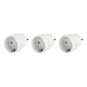 DELTACO SMART HOME Mini Uticnica s LED Indikatorom i WiFi 2.4GHz, Bijela (3-kom)