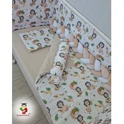 Bubamara037 Pletenica za krevetac, Trostruka, 360cm, Krem