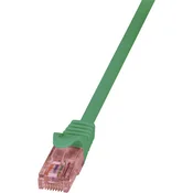 LogiLink RJ45 omrežni kabel CAT 6 U/UTP [1x RJ45 konektor - 1x RJ45 konektor] 2 m zelena LogiLink